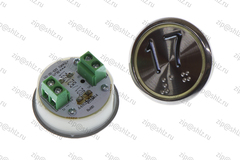 Кнопка (кнопочный модуль) EA2406S-S-R "17 этаж", круглая, красная статическая подсветка, Брайль