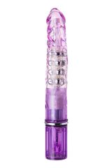 Фиолетовый хай-тек вибратор High-Tech fantasy с бусинами и отростком - 27,2 см. - 