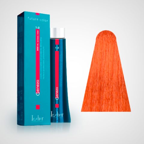 Крем-краска для волос с протеинами шелка R10 микстон оранжевый GENEZA Le Cher Professional 100 мл