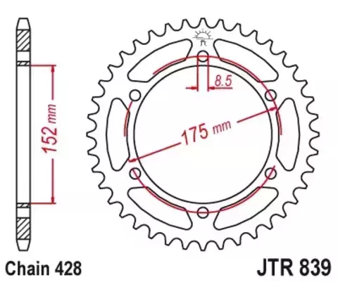 Звезда ведомая JTR839 57ZBK