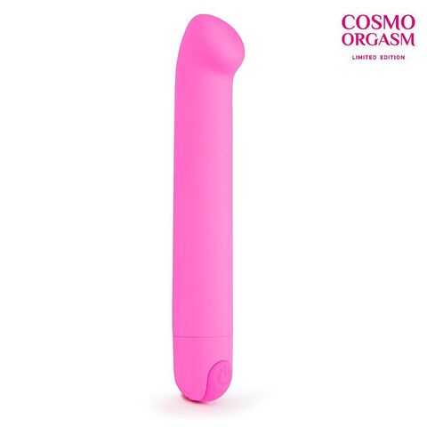 Розовый вибромассажер с утолщенным кончиком - 13 см. - Cosmo COSMO ORGASM CSM-23171