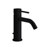 Gessi Flessa 54001/299 Смеситель для раковины, Gessi, Flessa, тип открывания воды-однорычажный, отверстия для монтажа-1, высота, мм-159, вынос излива, мм-123, донный клапан-есть, тип подводки-гибкая, стандарт подвода воды-3/8", цвет-Black XL