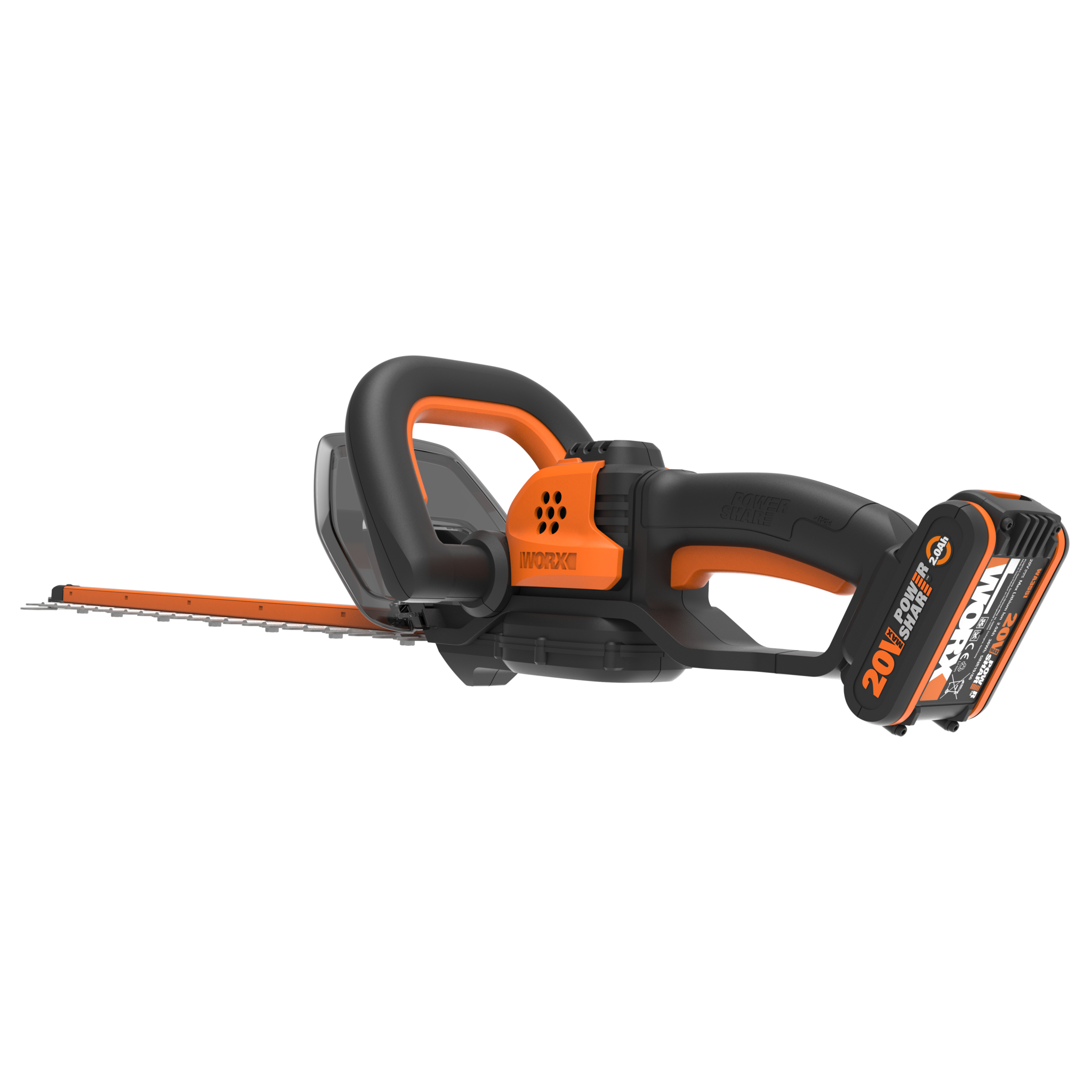 Кусторез аккумуляторный WORX WG264E, 20В, 56см, 2Ач х1 и ЗУ