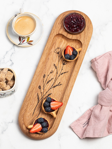 Antipasti Oak Pedestal Serving Board