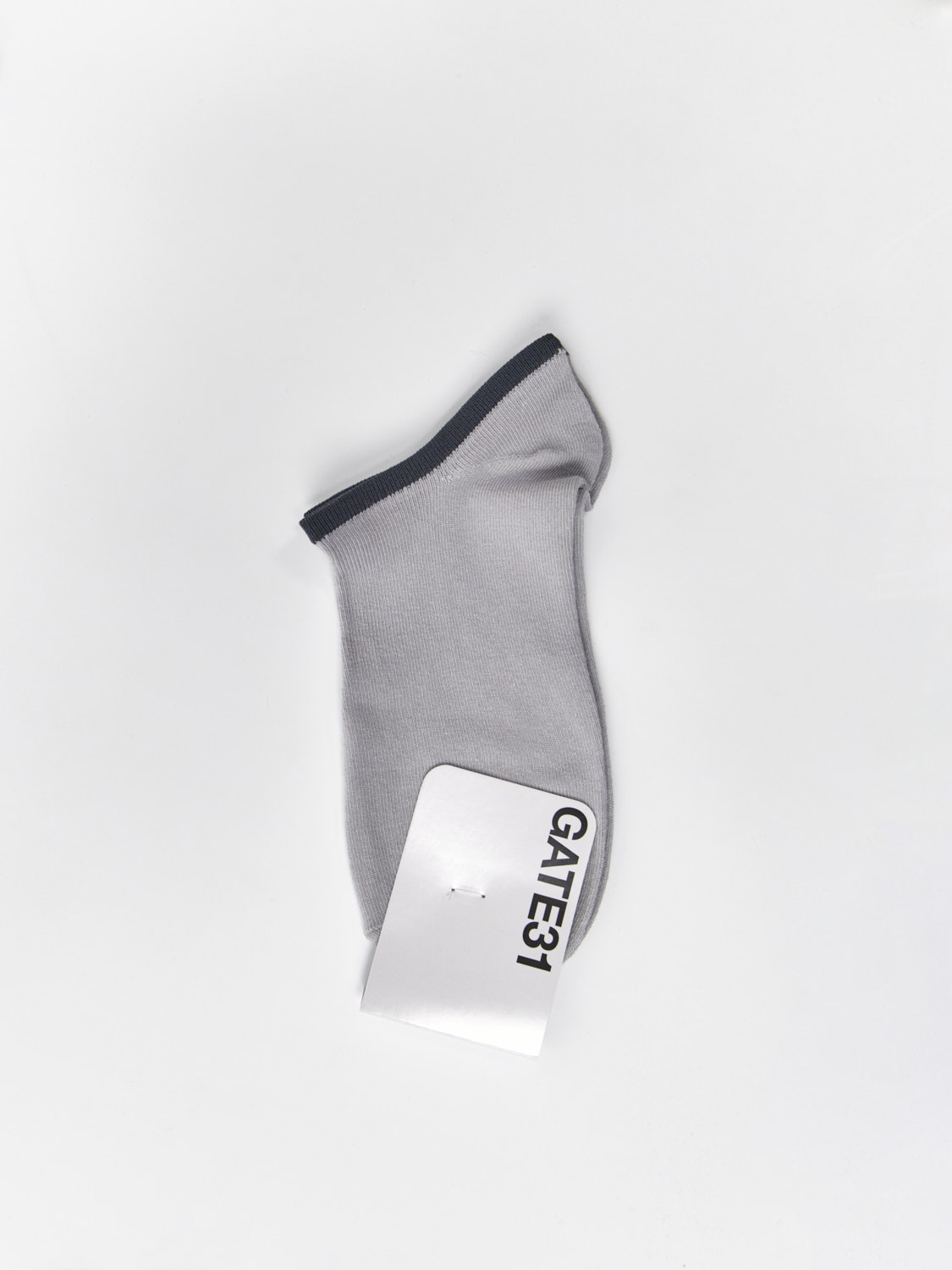 

Носки короткие с контрастной резинкой, Серый