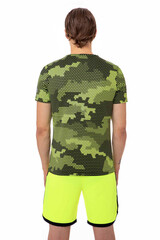 Футболка теннисная Hydrogen Tech Camo Tee Man - camo fluo yellow/black