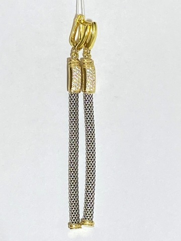 Сеточка (серьги из серебра)