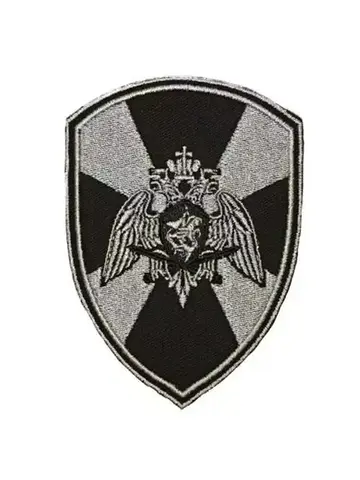 Шеврон Росгвардия вышитый орёл на липучке (серо-черный)