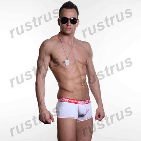 Мужские трусы боксеры белые Aussiebum Wednesday AB00007