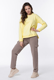 Утепленный свитшот для беременных и кормящих 13421 желтый