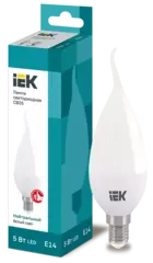 Лампа светодиодная ECO CB35 свеча на ветру 5Вт 230В 4000К Е14 IEK LLE-CB35-5-230-40-E14