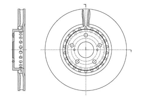 Диск тормозной вентилируемый G-brake  GR-20823