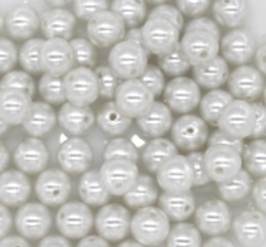 Бусины пришивные, Ø 8 мм, 50 гр, белый