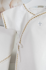 Павел (3 пр., Крестильный набор для МАЛЬЧИКА) (Белый/золото, 0-3 мес)