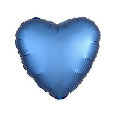 Шар фольгированный СЕРДЦЕ Сатин Azure 45 см