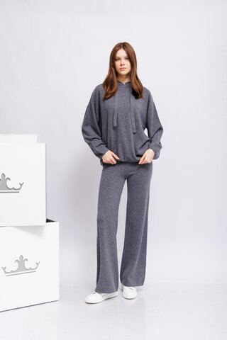 SHADE Брюки-джоггеры трикотажные из шерсти широкого кроя