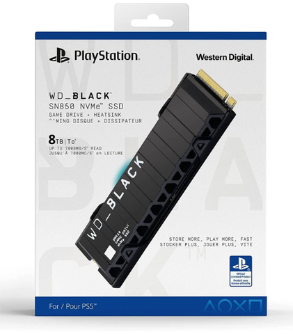 Планка памяти для Sony PS5 SSD Western Digital SN850 8TB