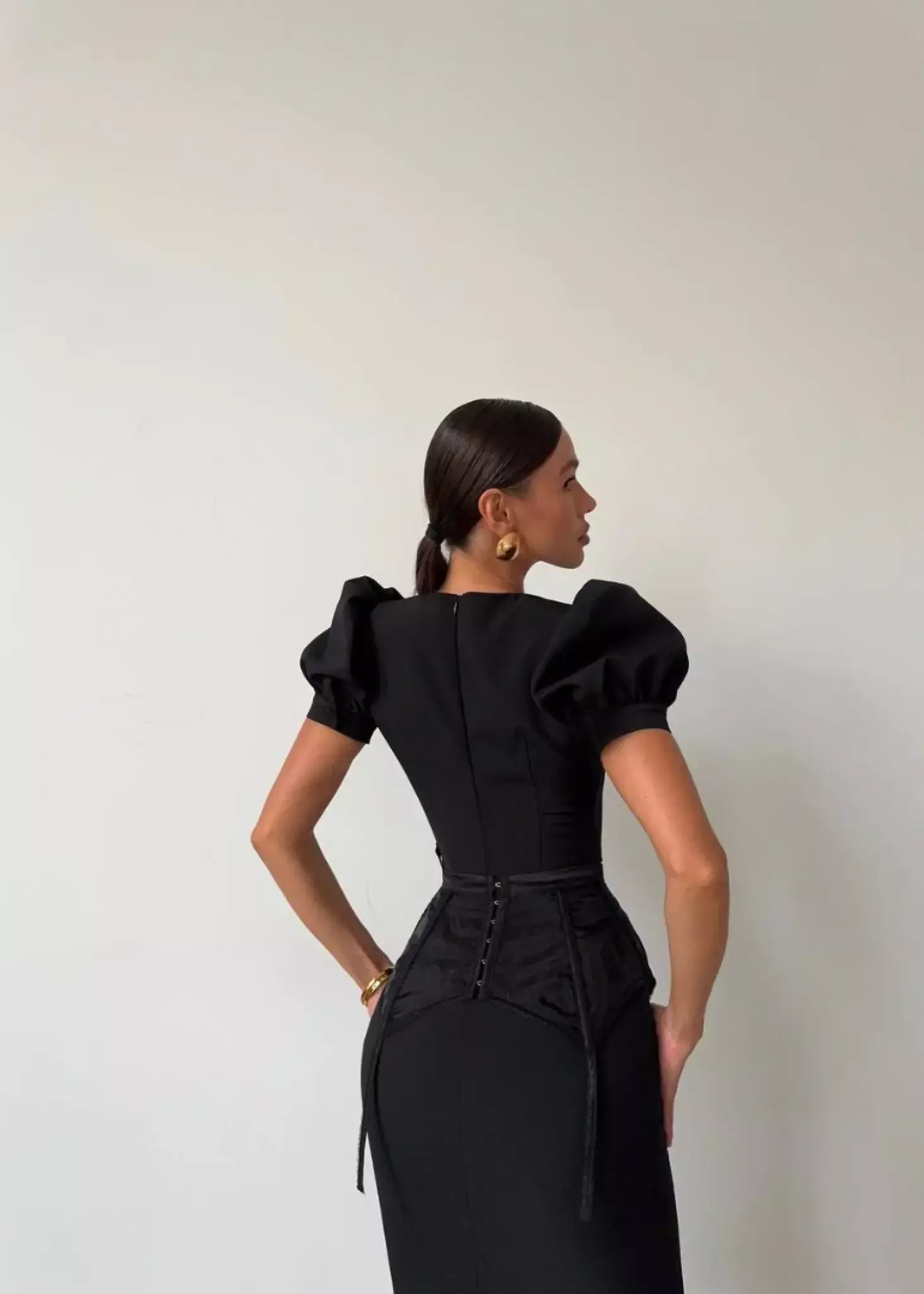 Пояс из органзы, Черный