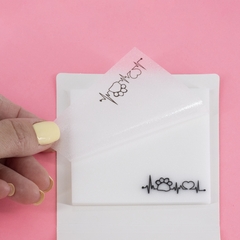 
          Прозрачные стикеры для заметок с клеевым краем, Alingar, 75 х 75 мм, 50 л., покрытие starlight touch, "Cat's PULSE", персик, водонепрониц., европодвес