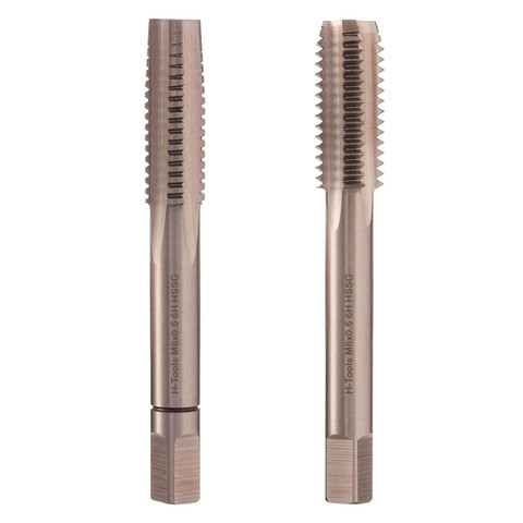 Метчик М 8,0х0,5 (Комплект 2шт) DIN2181 HSS-G 6h 56мм a=4,9 H-Tools 235083HT