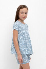 фуфайка  для девочки  КР 302421/пыльно-синий,блики на воде к469