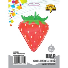 К Фигура 3D, Клубника, Красный, 28''/71 см, 1 шт. (В упаковке)