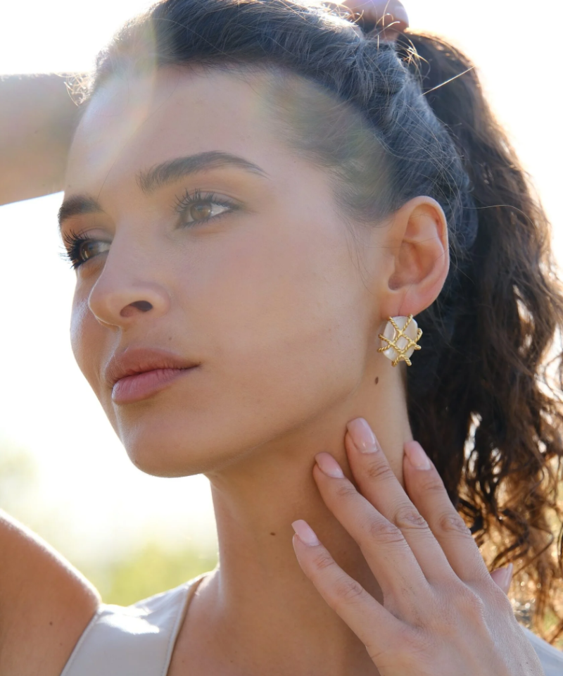 Серьги Жемчужина в сетях