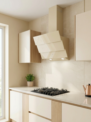 Вытяжка кухонная MACBI MТG60TL (IVORY) бежевый, D150мм, 1100м3/ч, наклонная, мотор 230Ватт, стекло 60см, сенсорное управл.