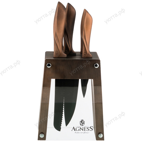 Набор ножей Agness на подставке 6 предметов - купить 2