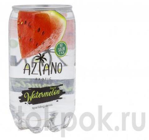Газированный напиток со вкусом арбуза Aziano Watermelon Fruit Sparkling, 350 мл