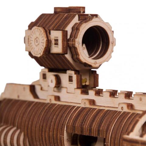Штурмовая винтовка AR-T от Wood Trick - деревянный конструктор, 3D пазл, Сборная механическая модель, стреляет пульками