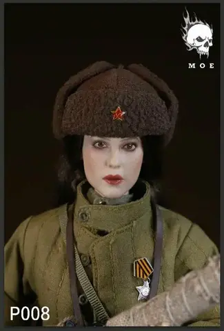 Фигурка Советская женщина снайпер в зимней экипировке масштаб 1/6 MOETOYS
