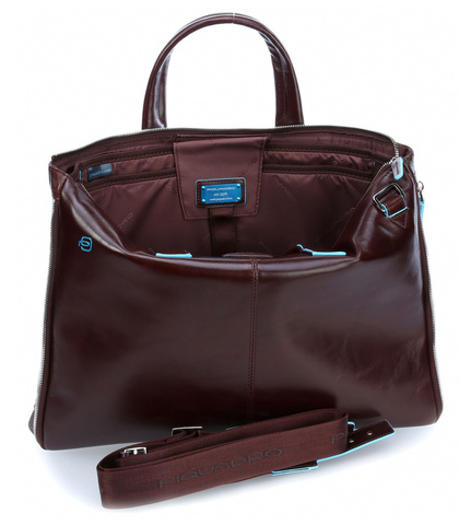 Сумка для ноутбука Piquadro Blue Square, коричневый, кожа натуральная (CA4021B2/MO)