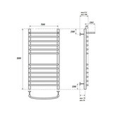 Полотенцесушитель водяной Point PN05158SP П11 500x800 с полкой, хром