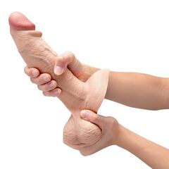 Телесный анальный фаллоимитатор Slipskin 8’’ Girthy - 20,3 см. - 