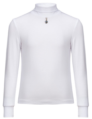 Белая водолазка с украшением AMADEO