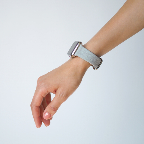 Ремешок для Apple Watch 40/41/42 mm из кожи теленка, голубого цвета