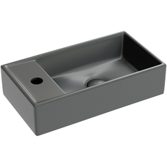 Ceramica Nova CN6051RMDH Умывальник подвесной прямоугольный (чаша справа, отверстие под смеситель слева) цвет темный антрацит матовый Element 407*217*100 фото