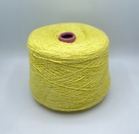 Бобинная пряжа (пр.Италия), art.Seta bourette ,2/700 350м/100гр.100%Буретный шелк, цвет-Лимонный сорбет , арт-32189