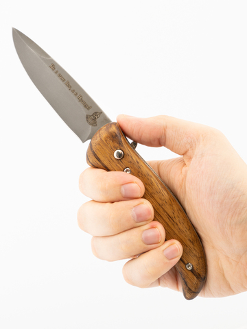 Нож «Вольный» (сталь X12МФ, стабилизированная карельская берёза)