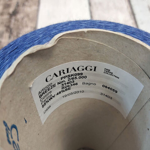 Меринос с шелком (45%)  CARIAGGI  BREEZE 2/65 синий джинсовый