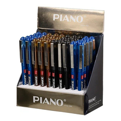 
          Ручка шариковая, масляная, Piano, синие чернила, серия "Piano Fine ZING", цветной корпус ассорти, 50 шт