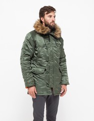 Парка Alpha Industries N-3B Slim Fit Sage Green (Зеленая)