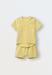 Комплект шорты и футболка (светло-желтый)