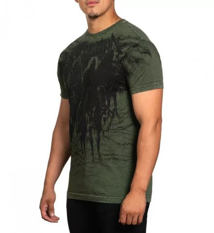 Affliction | Футболка мужская Black Night GREEN A25883 слева