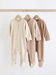 Комбинезон / Cлип для малышей Next 631-259, 3 шт., Бежевый, Коричневый