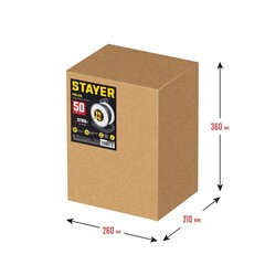 STAYER PRO-315, КГ, 3 x 1.5 мм2, 50 м, 3700 Вт, IP44, силовой удлинитель на стальной катушке (55077-50)