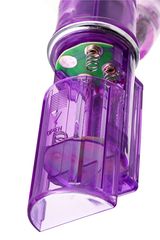 Фиолетовый хай-тек вибратор High-Tech fantasy с бусинами и отростком - 27,2 см. - 