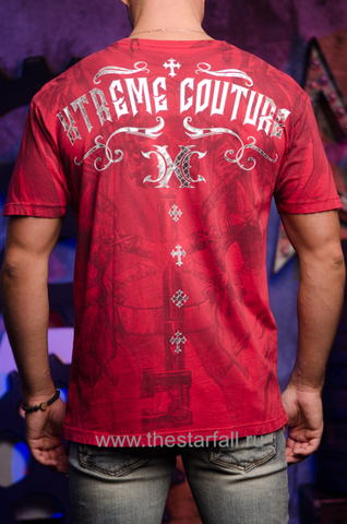 Xtreme Couture | Футболка мужская ELEVENTH HOUR X1663 от Affliction спина