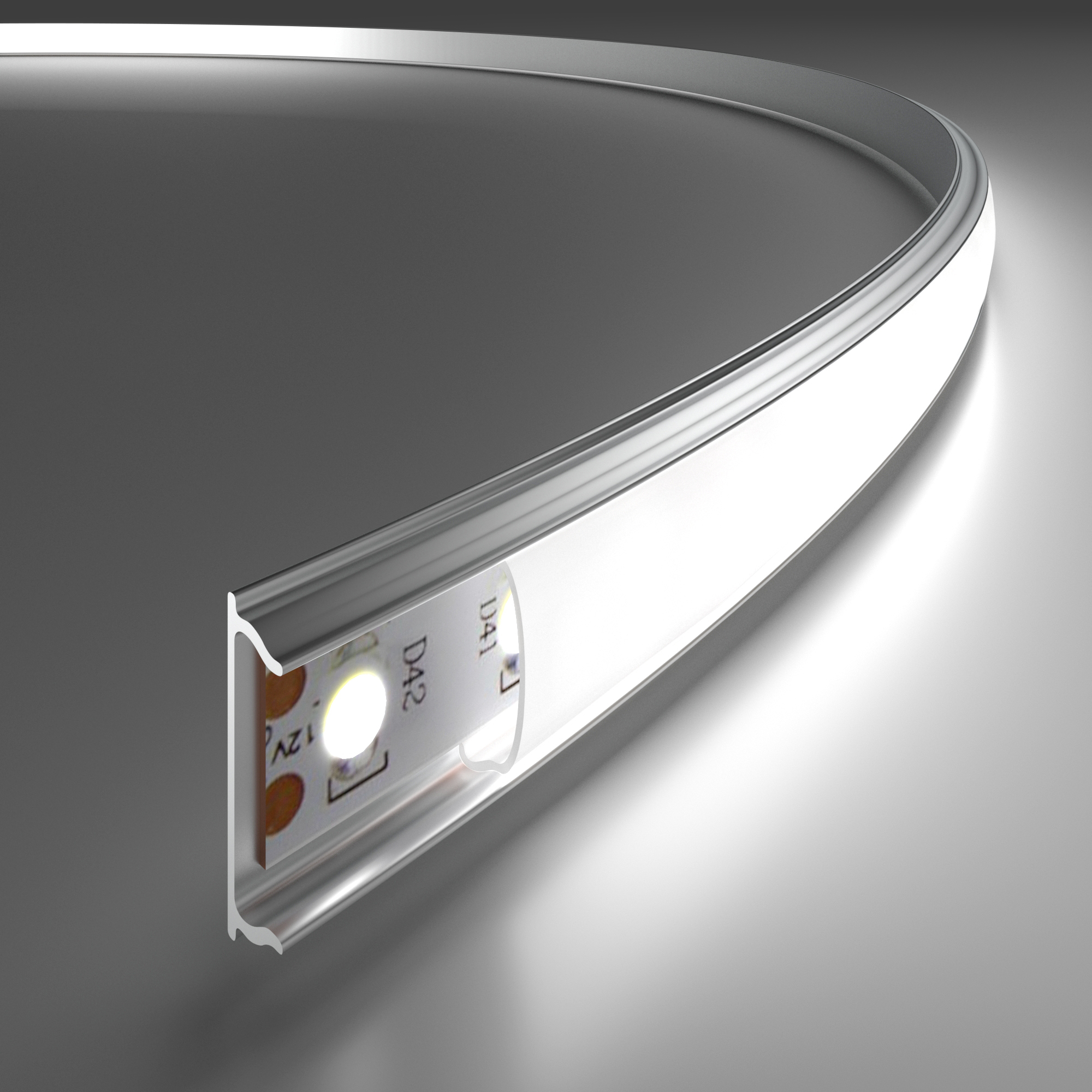 Ll-2-Alp 012 гибкий алюминиевый профиль для led ленты под ленту до 10mm